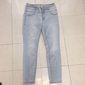 Light Wash Denim High Waisted Skinny Jeans